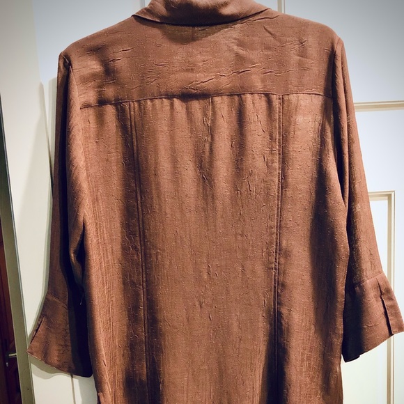 Coldwater Creek long shirt, Great for fall! Textured, linen like, over shirt! - Picture 4 of 5